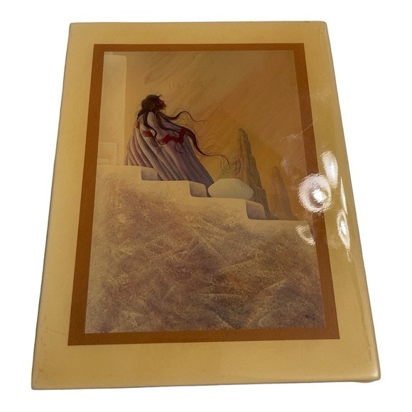 William Bill Rabbit "Coming of Night" Crystal Art Tile Plaque - Picture 2 of 5